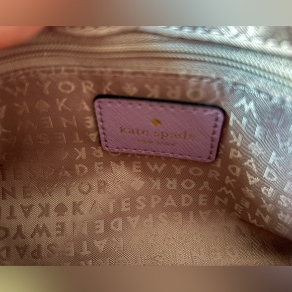 Kate Spade Laurel Way Light Purple Crossbody Bag/Clutch with Gold Chain - Picture 7 of 10